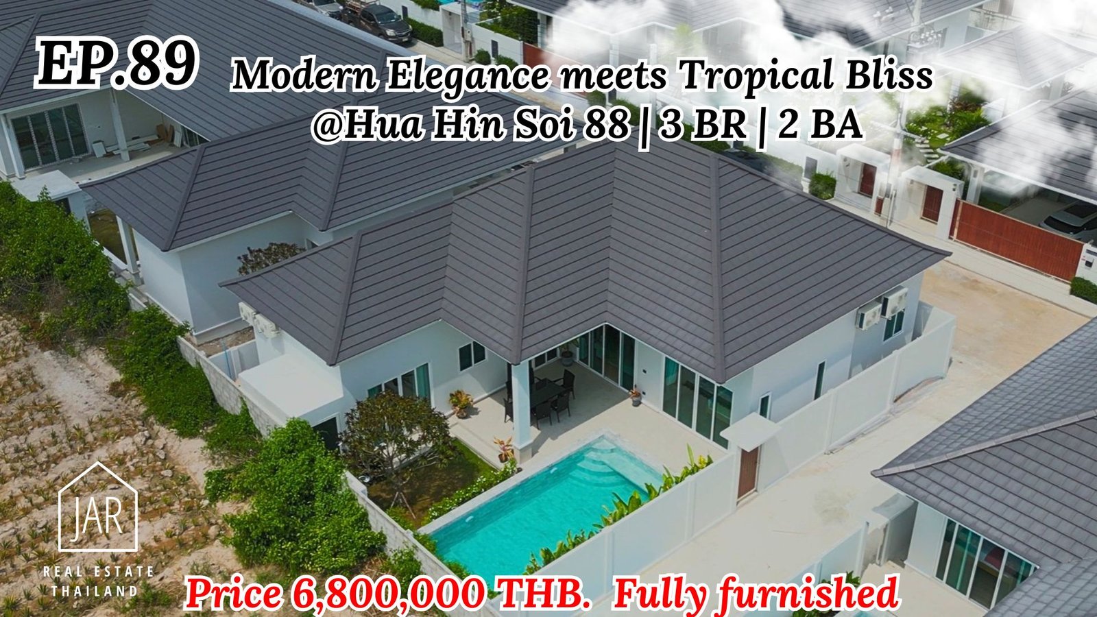 Modern Elegance meets Tropical Bliss in Hua Hin Soi 88 | 3 BR | 2 BA